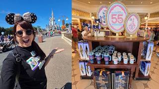 Disney's Magic Kingdom! New 55th Anniversary Merch! Low Crowds!