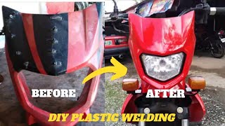 20 Minutes Fairings Restoration Honda Bravo Time-lapse with DIY Plastic Welding