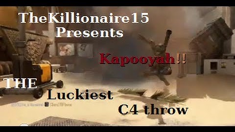Black ops 2 luckiest C4 throw!