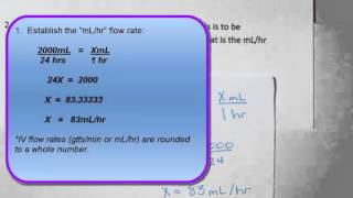 Nursing Drug Dosage - Objective 7 - IV infusion and conversion