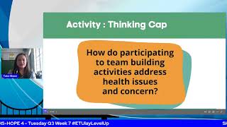 Physical Education & Health (HOPE 4)  - Tuesday Q3 Week 7 #ETUlayLevelUp
