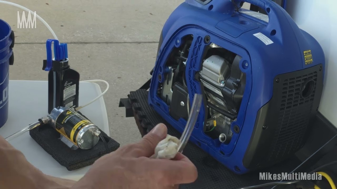 Change Oil on Westinghouse igen2800 Generator Using Oil Transfer Pump with Borescope Inspection