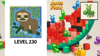 Level 230 Ant Flow Color Pixel Puzzle Gameplay Walkthrough