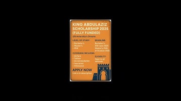 Thumbnail of King Abdulaziz University Scholarship 2025 #KingAbdulaziz #scholarship #2025 #1k #studyabroad
