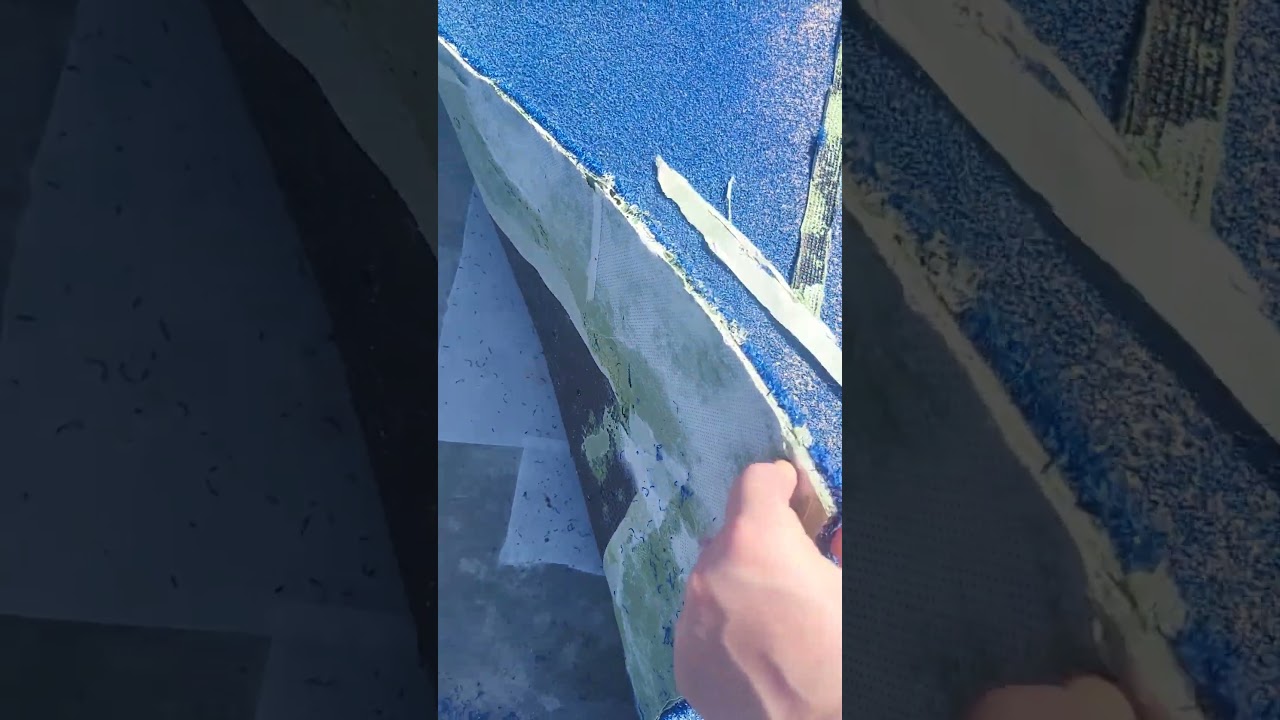 Expert work &ndash; Сorrecting an error when laying turf for a Padel tennis court | Before