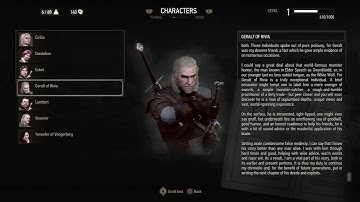 CHARACTERS: Geralt of Rivia (Witcher 3 In-Game Lore Read Aloud)