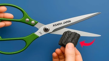 The secret to removing rust from scissors is just charcoal and Coca-Cola!