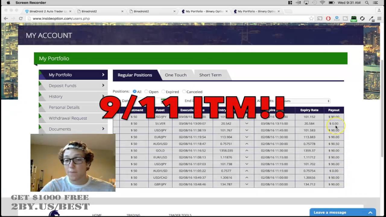 BinaDroid 2 Auto Trader Day 1 Results - Full Auto Trading! INSANE Profit!