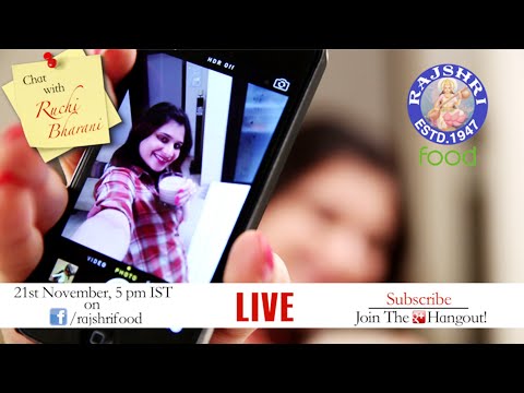 Google Hangout With Ruchi Bharani Contest Promo || #rajshrifood #behindtherecipes | Rajshri Food