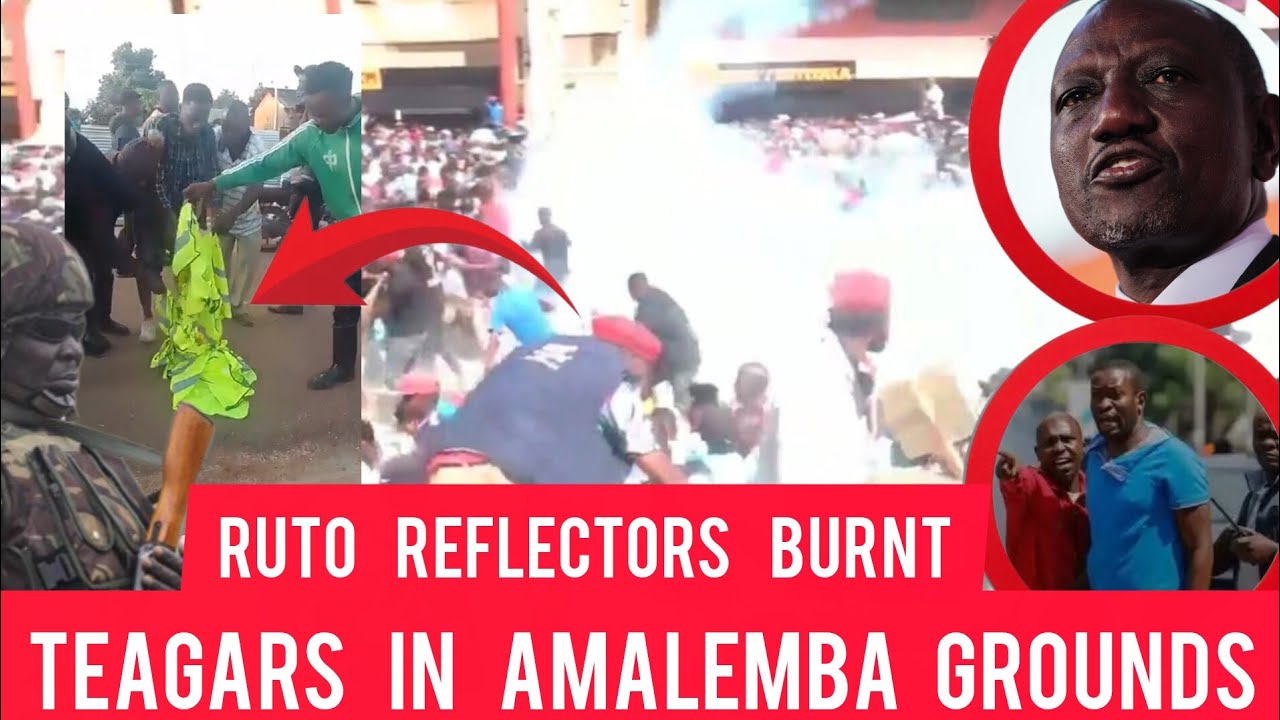 Live Kakamega boda boda burn Ruto's bribed TUTAM reflectors as police lob teargas at Amalemba ground