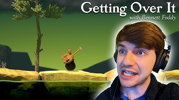 MAN IN A POT CLIMBS A MOUNTAIN WITH A HAMMER!! | Getting Over It With Bennett Foddy Walkthrough #1