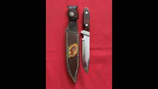 Leatherwork &amp; Knifemaking: Tooled leather knife sheath. Punzierte Messer-Lederscheide (Hirsch-Motiv)