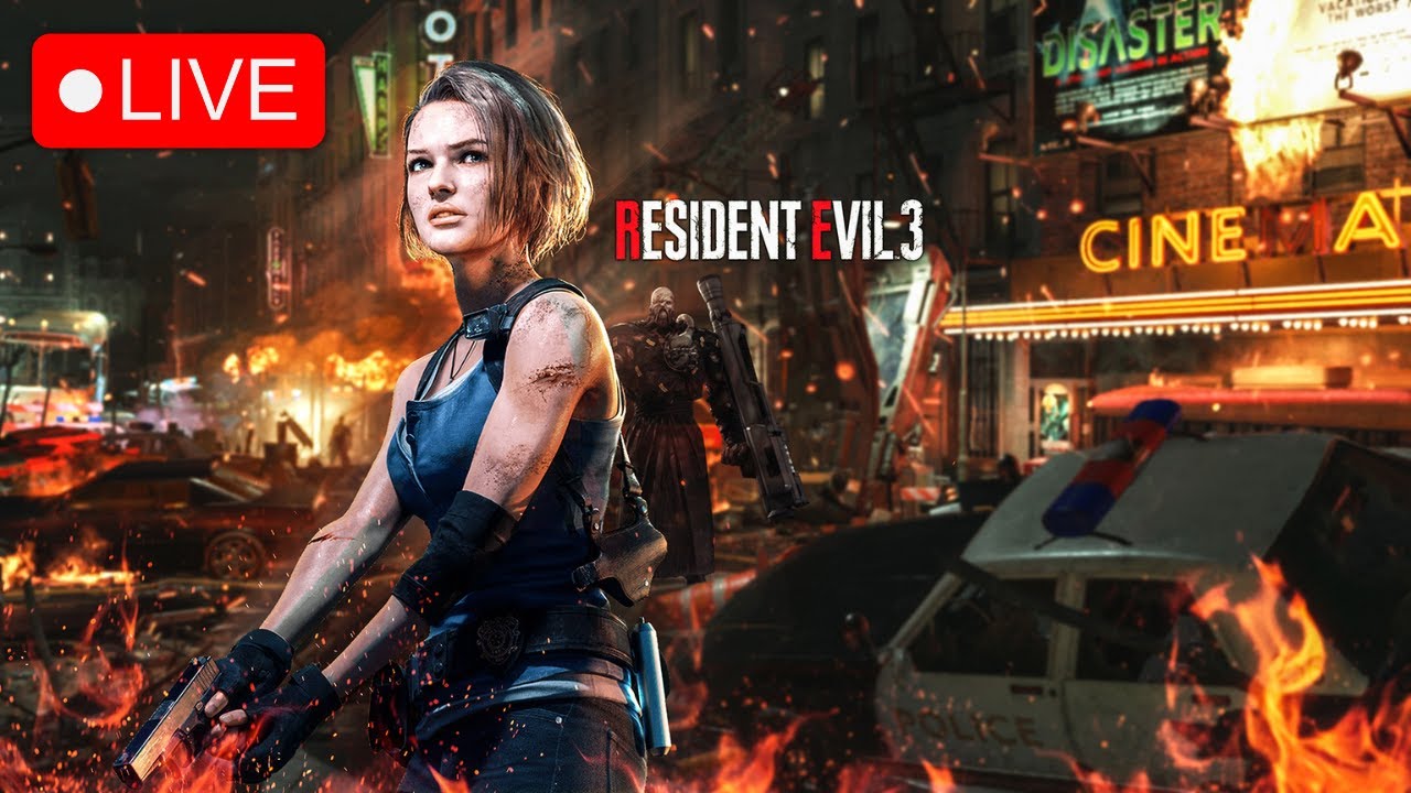 jogando ao vivo resident evil 3 remake - YouTube