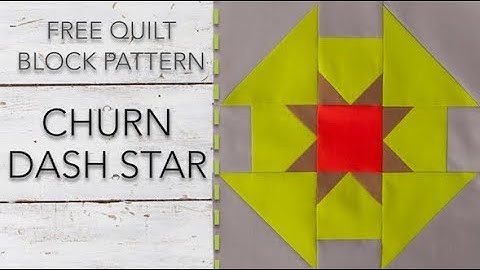 FREE Quilt Block Pattern: Churn Dash Star