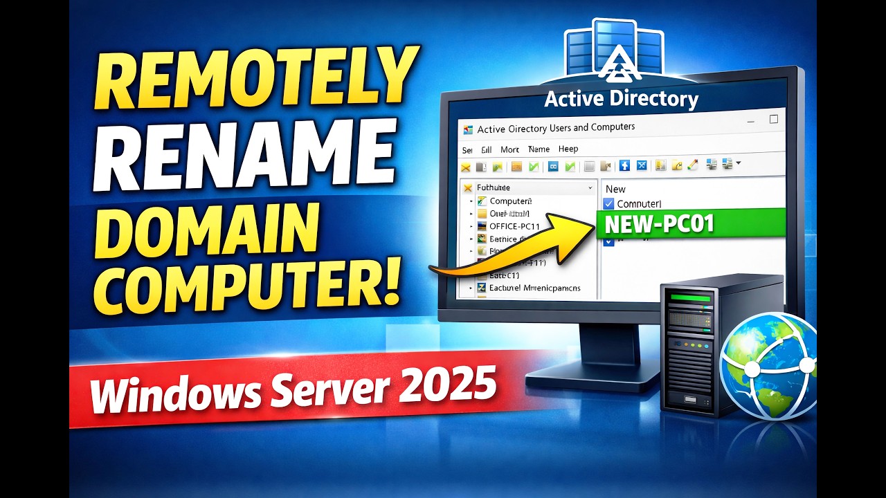 How To Remotely Rename a Domain Computer in Active Directory On Windows Server 2025