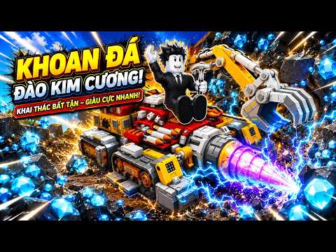 Tôi Chế Tạo Máy Xúc Khổng Lồ Để Đào Xuyên Trái Đất Trong Roblox !