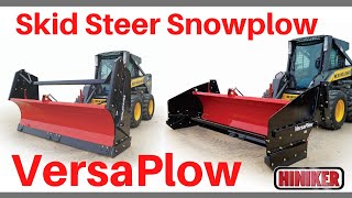 VersaPlow The Best Skid Steer Snowplow A Box Pusher, Backdrag, and Conventional Plow by Hiniker