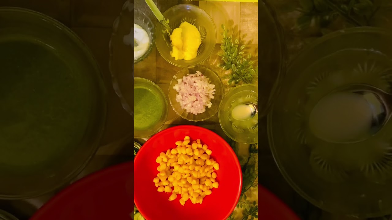 ☘️ Green chutney 🌽 Corn Salad 🥗