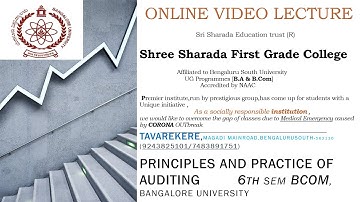 Principles and practice of Auditing ,6th sem b.com,Vouching of cash, bangalore university syllabus