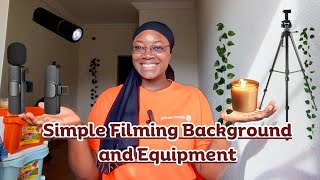 My Simple Background Filming Setup and Equipment 👌| How to set up your filming background.