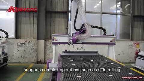 APEXCNC 4-axis inline tool change cnc router: efficient engraving, one-click tool change!