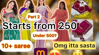 Part 2🫰Meesho Saree with Stitched Blouse Under Budget 💫 | Full Try-On + Styling screenshot 5