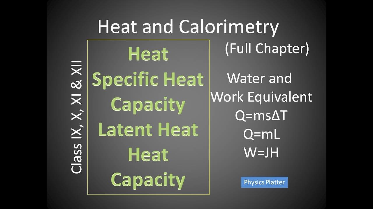 Heat and Calorimetry Full Chapter Class 9 10 Physics English