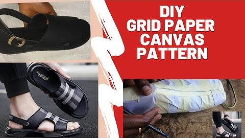 How to make shoes:DIY Grid Paper    Canvas Men Sandal Pattern