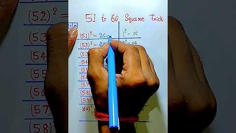 51 to 60 square trick 🔥|| learn easy 😎 square and write✍️ in 5 second #shorts
