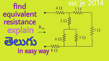 problem-4;find equivalent resistance (ssc je 2014@rskelectricalintelugu760 )