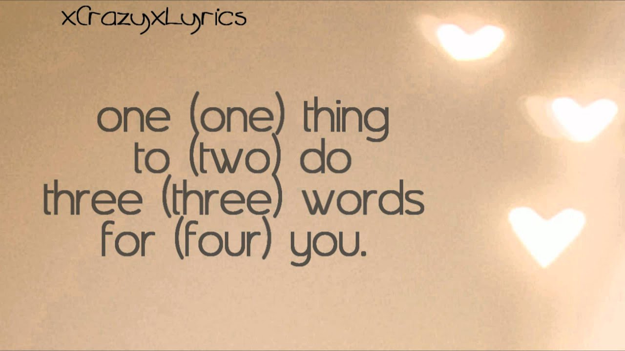 1 2 3 4 Song Lyrics Plain White T S
