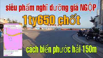 siêu phẩm cho anh chị nghĩ dưỡng đây ạ. cách biển phước hải chỉ 150m.xây dựng tự do giá chỉ 1ty650.