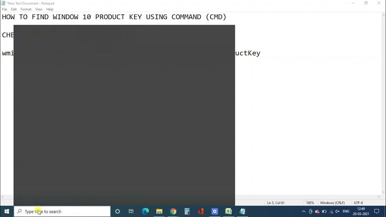 HOW TO FIND windows10 PRODUCT KEY USING COMMAND (CMD) SIMPLE STEP