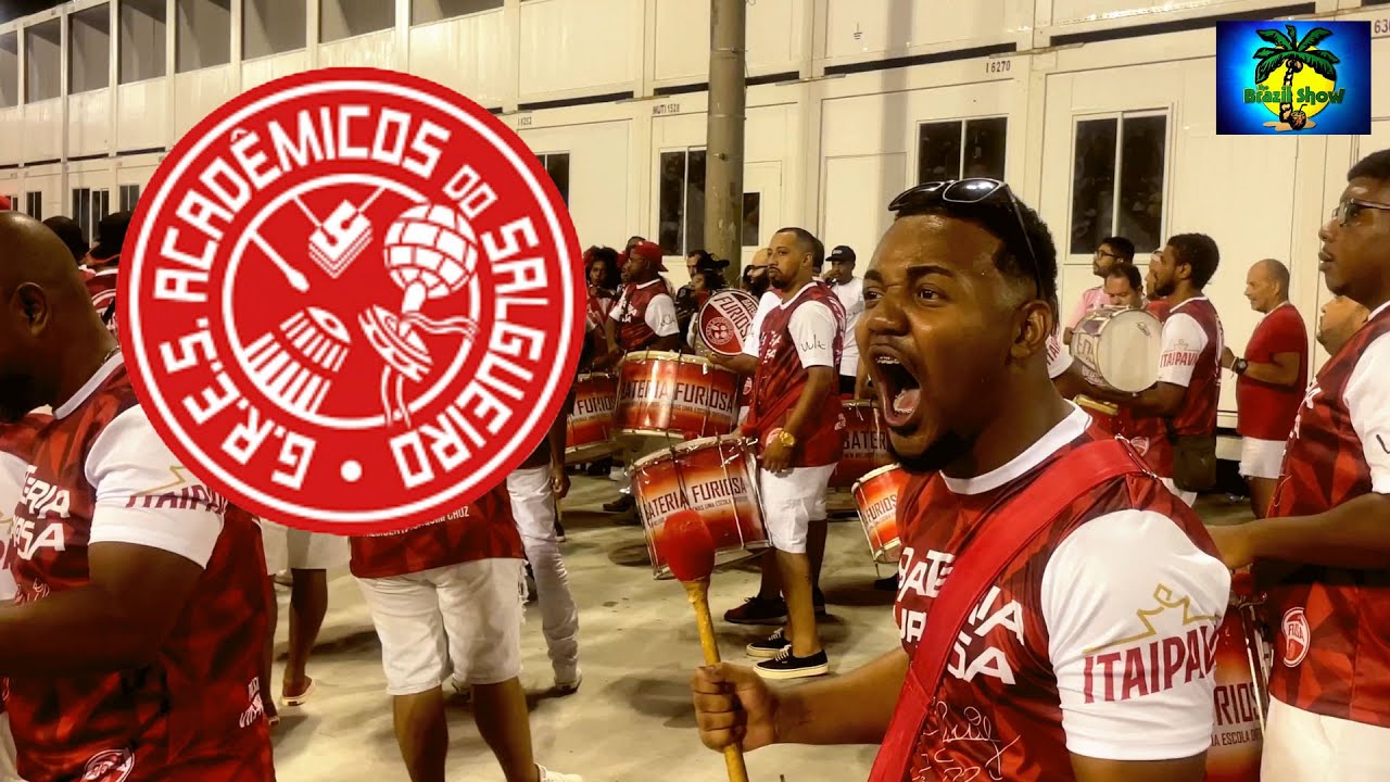 Rio de Janeiro Carnival in Brazil - Drummers of Salgueiro Samba school