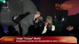 JORGE MUÑIZ sorprendió a una fan con discapacidad al dedicarle una canción en medio de su concierto