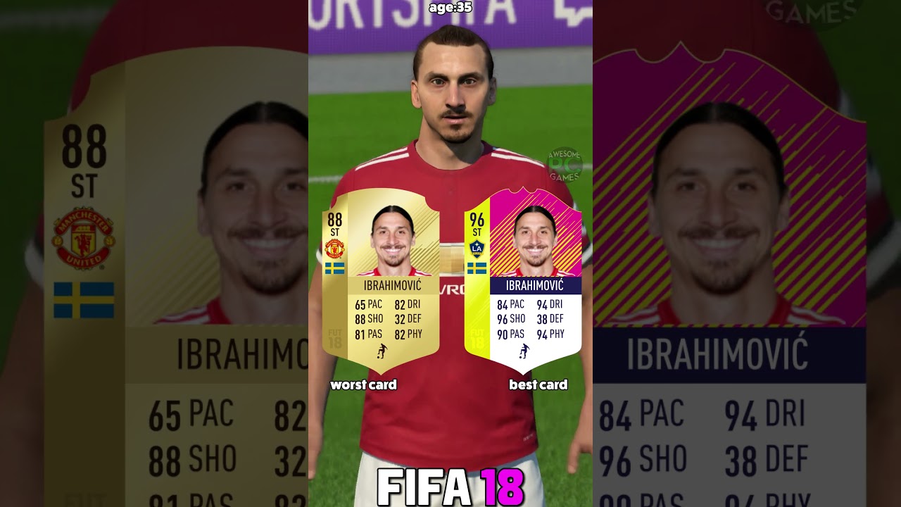 ZLATAN IBRAHIMOVIC best vs worst card in EVERY FIFA! (10-23)⚽