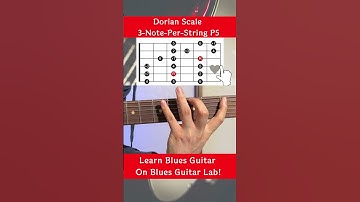 How to play dorian scale 3-note-per-string position 5 on guitar #shorts