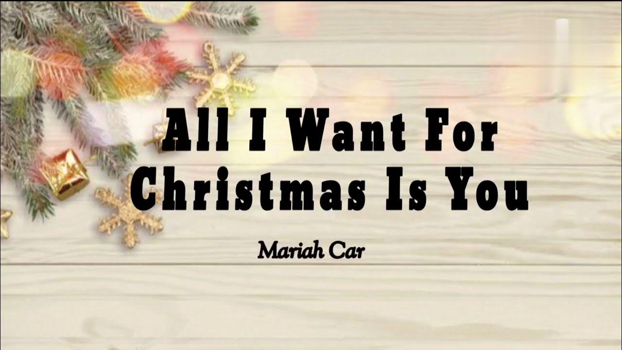 All I Want for Christmas Is You (lyrics) Mariah Carey YouTube
