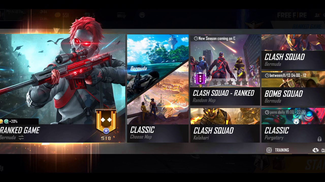 Free fire new update..new rank token bundle ..free