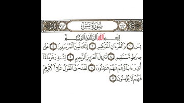 سورة يس 1 القسم الأول تكرار كيفي من .. يس والقرآن الحكيم .. إلى .. فهم لا يؤمنون