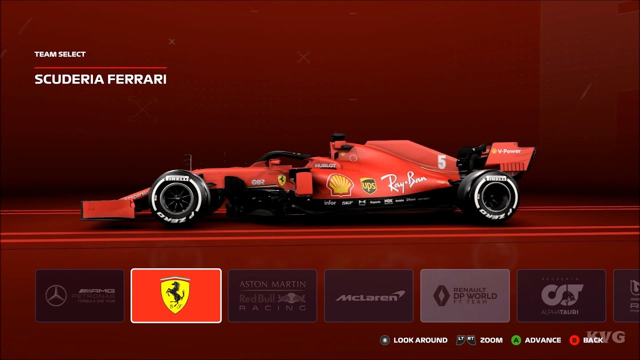 F1 2020 - All Cars List (PC HD) 1080p60FPS