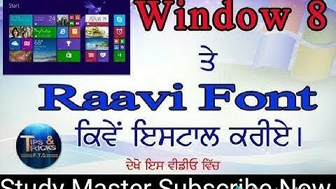 How to install Ravi Font in Computer