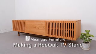 Meanggu Furniture - Making a Red Oak TV Stand [Woodworking] screenshot 5