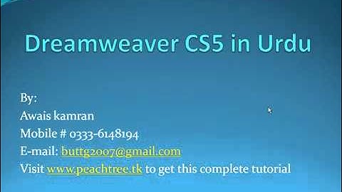 Dreamweaver tutorial in Urdu 1_70 - YouTube.flv