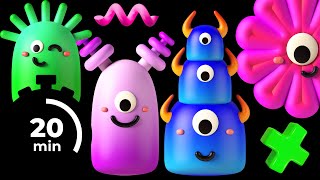 3D Creature Fun! High Contrast Baby Sensory Video