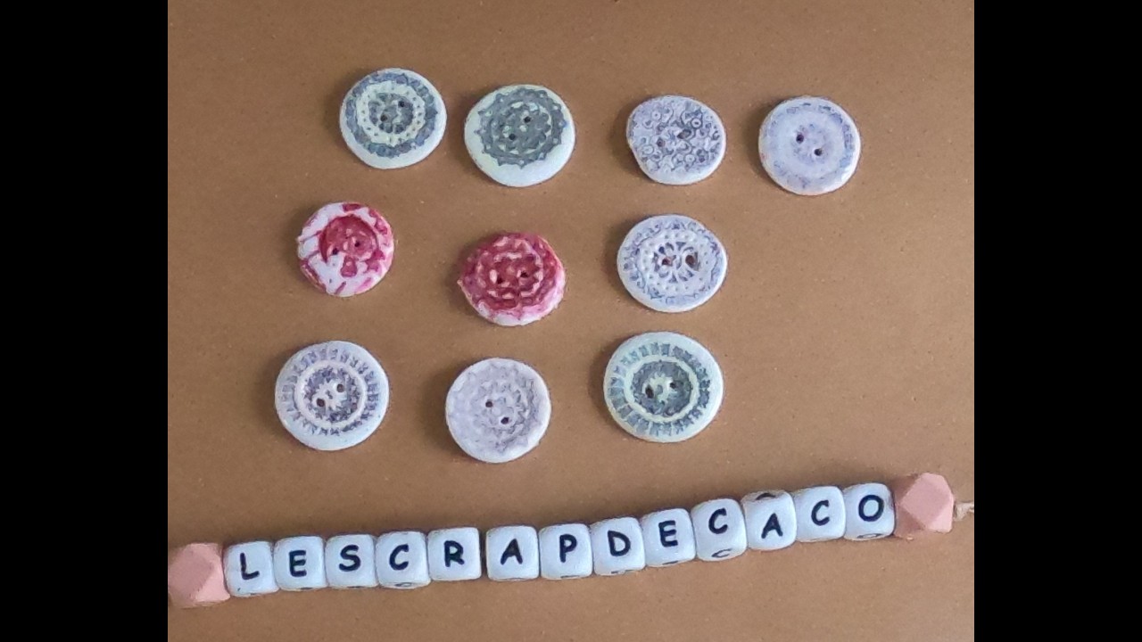 boutons avec pate auto durcissante action