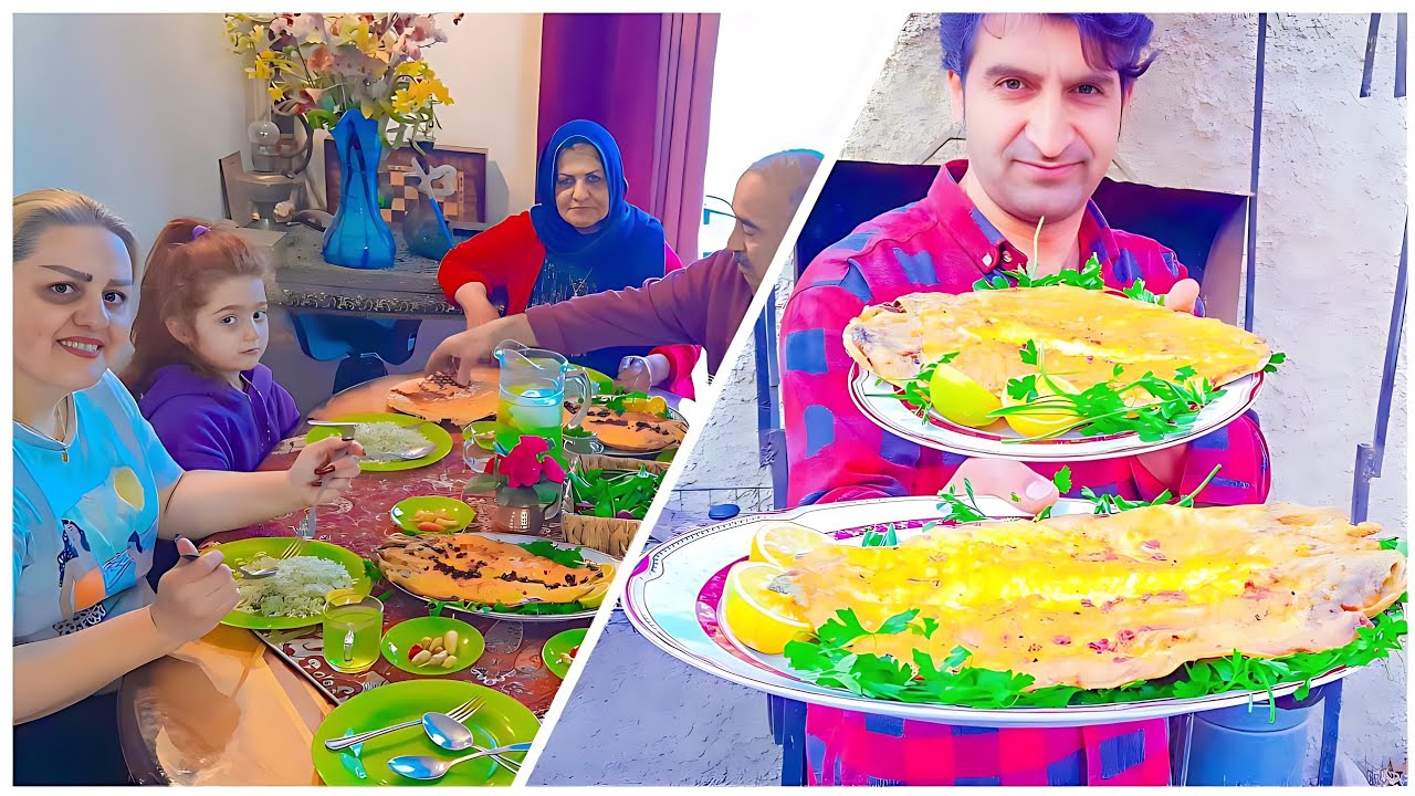 Epic Persian Dill Rice & Crispy Fish with Live Daf Magic!