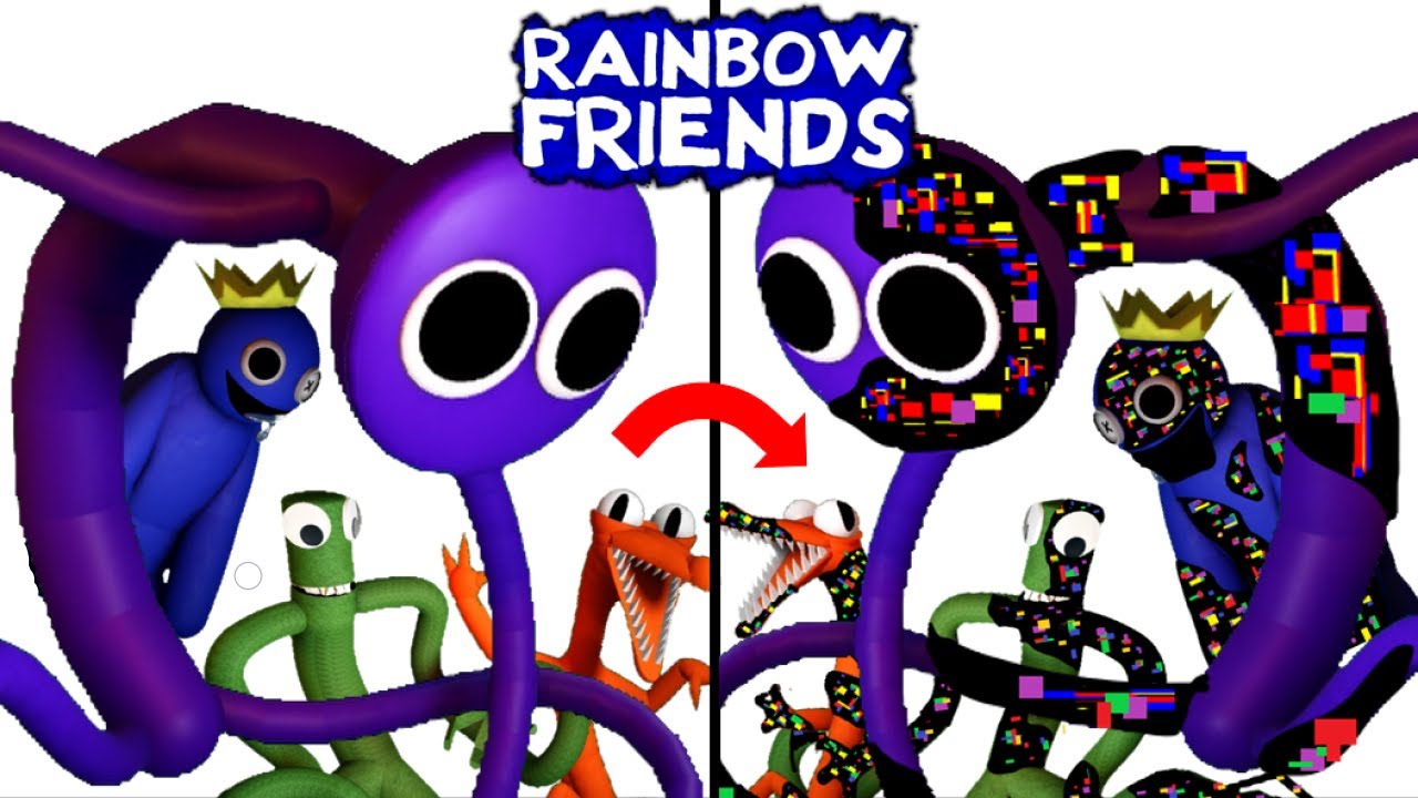 Rainbow Friends Corrupted Blue x Green, Pink and Purple Roblox Animation, WillCrafter