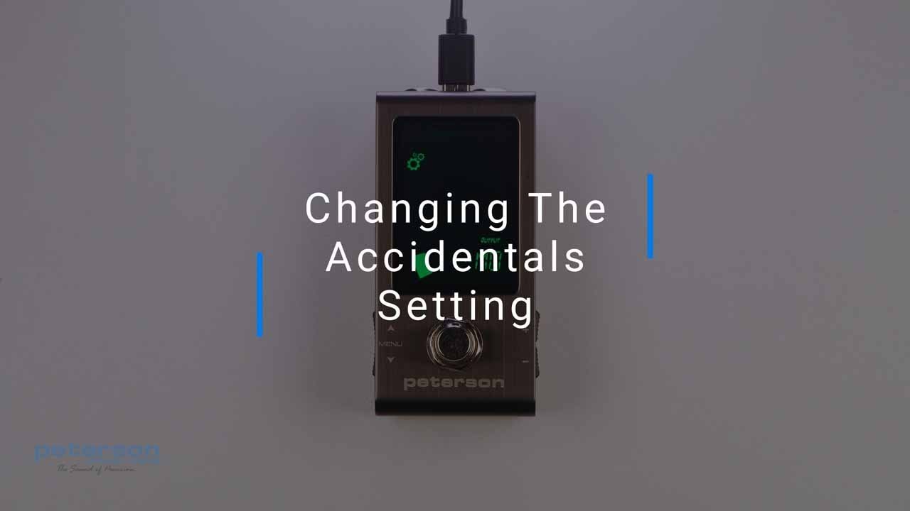 StroboStomp Mini Instruction Manual Settings Screen Part 5 Changing Accidentals Setting