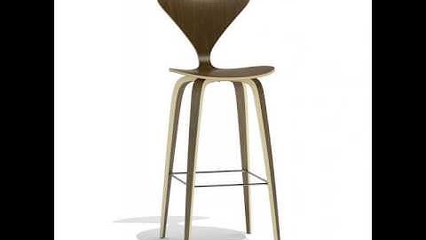 Cherner Wood base stool 3D model from CGTrader.com